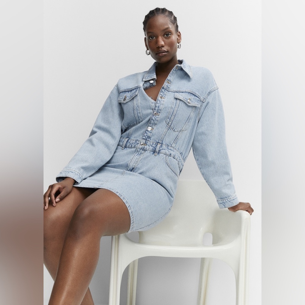 MANGO • DENIM DRESS WITH POCKETS • NWT - Picture 8 of 14